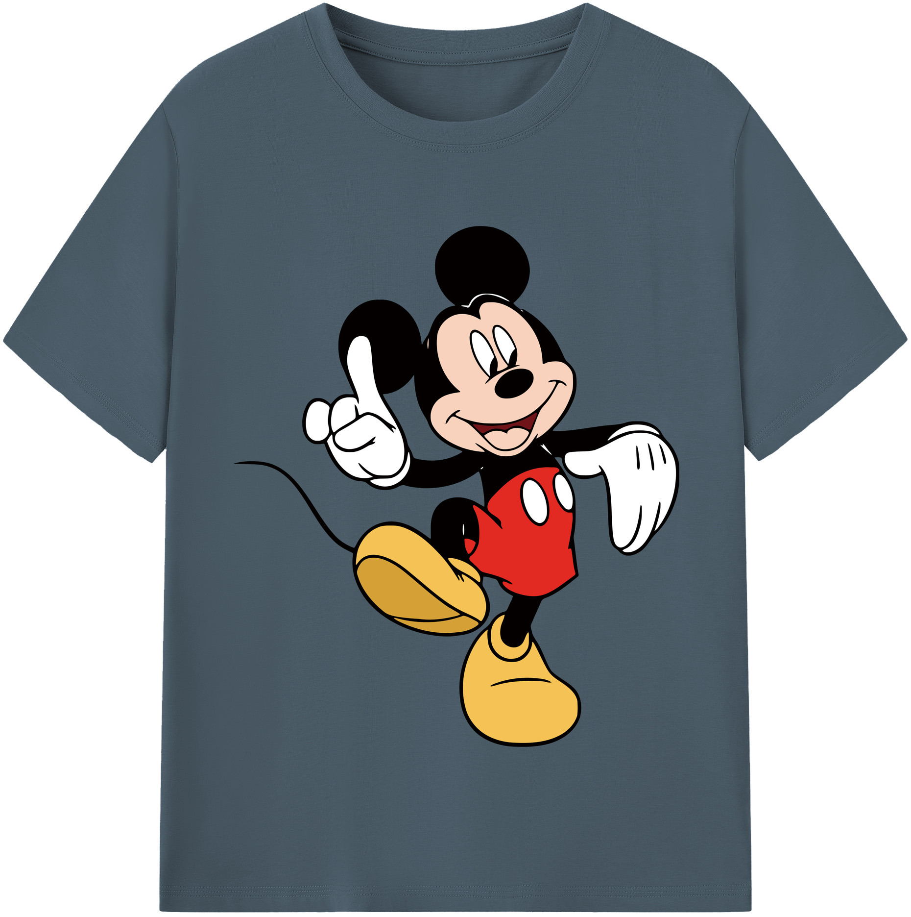 （画像用） ミッキーマウス Mickey Mouse 綿100％半袖Tシャツ（フロントプリント）